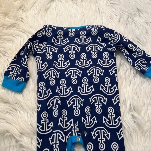 Gerber Bodysuit Navy Blue White Anchors - Picture 8 of 10